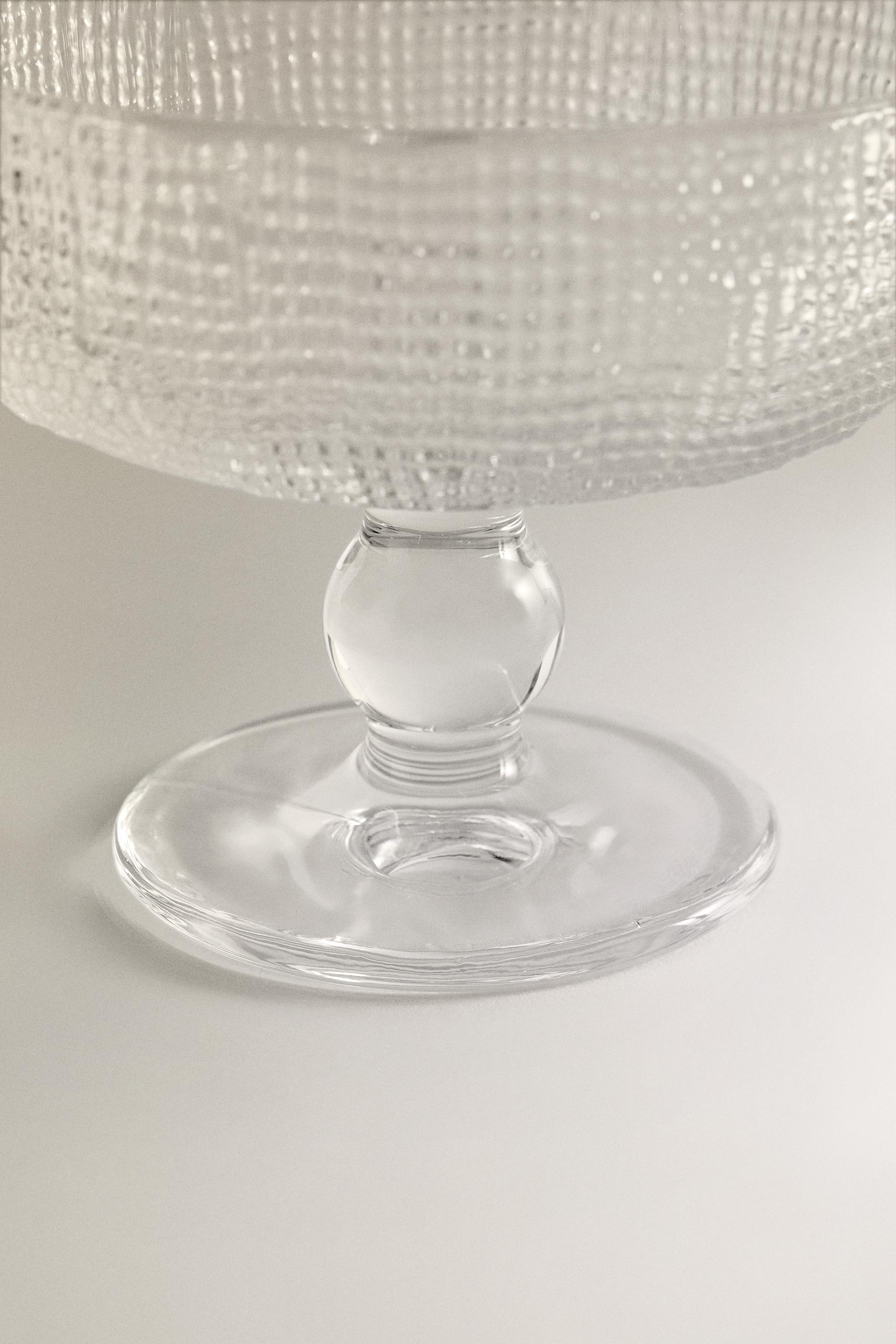 COUPE À DESSERT EN VERRE EN RELIEF